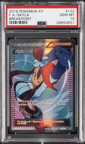 2016 POKEMON XY BREAKPOINT #122 FULL ART/SKYLA PSA 10