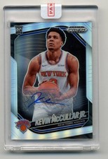 2024-25 Panini Prizm Black Kevin McCullar Jr. Auto Silver Prizm RC #246 Knicks