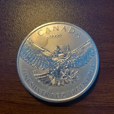  1oz 2015 Canadian Great Horned Owl Silver Coin .9999 Fine #1 79.99 per troy oz