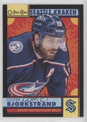 2022-23 O-Pee-Chee Retro Black Border 8/100 Oliver Bjorkstrand #107 2d8
