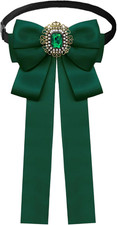 Womens Bow Tie Adjustable Rhinestone Bowtie for Women Ladies Girls Pre-tied Wome