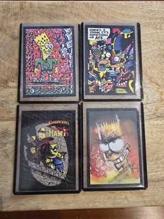 SkyBox The Simpsons 1994 Arty Art RARE 4 card set excellent condition