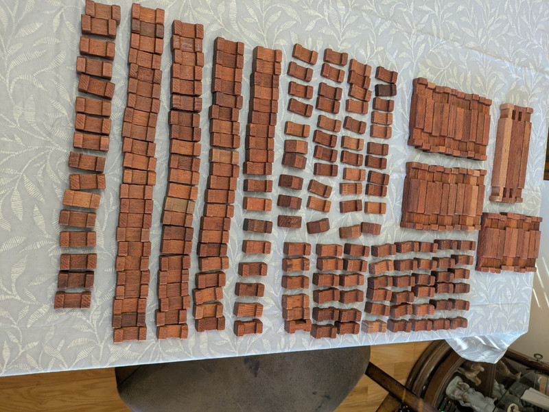 210  Lincoln Logs-  1 &2  Notch, Craved Square
