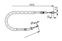 Bosch Seilzug, Feststellbremse Hinten, Links, Mitte