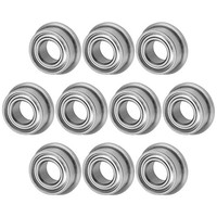 FüR MF105ZZ 10Er Pack Kugellager 5X10X4Mm, Flansch, Metall-Dichtung, Chromstahl