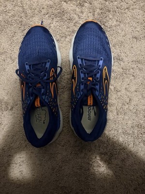 Brooks Glycerin 20 Shoes Mens Size 11 EE Blue Running Sneakers orange white