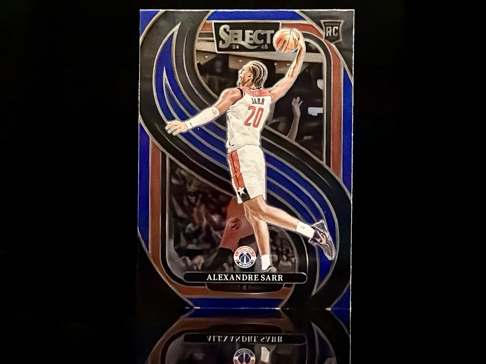 2024-25 Panini Select - Alexandre Sarr #185 Rookie (Blue Prizm) Wizards