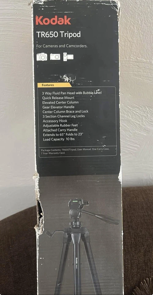 Vintage Kodak Lightweight Tension Control Tripod- With Original Box - Image 3 of 3