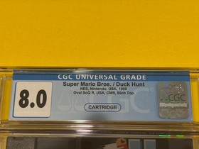 Super Mario Bros Duck Hunt (CGC: 8.0, SoQ R, 1988) Nintendo NES not PSA WATA VGA