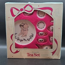 VTG 1980s Kewpie Miniature Tea Set 14 pc Doll Childs Minis (Boxed)