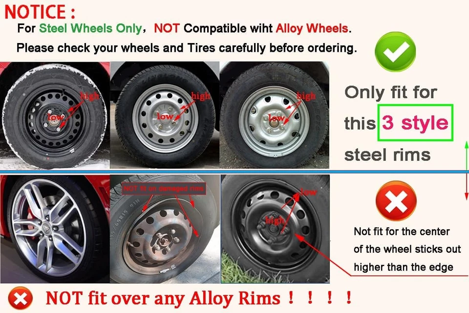 Set of 4 For Toyota Tacoma 2005-2023 16" Wheel Covers Hub Cap R16 Tire Steel Rim - Image 2 of 4