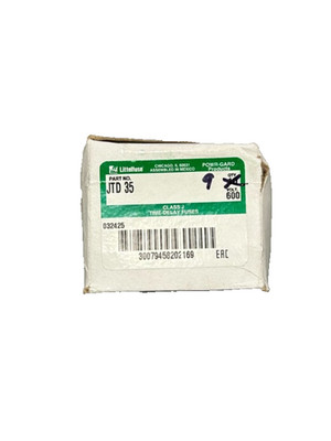 Littelfuse JTD35 POWR-GARD Class J Time-Delay Fuses 35A 600VAC - Lot of 5
