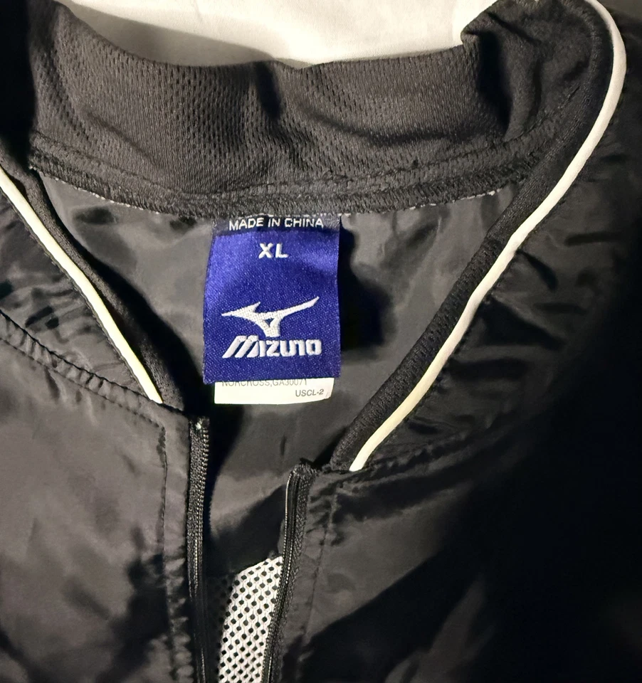 Chaqueta cortavientos MIZUNO negra deportes al aire libre béisbol golf ventilada Foto 3 de 3