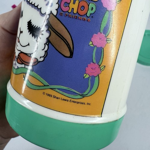 Vintage 1993 SHARI LEWIS Lamb Chop & Friends Plastic Thermos Rare HTF - Picture 7 of 13