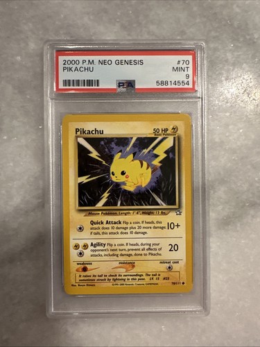 Pikachu (Unlimited) graded PSA 9 for sale on eBay