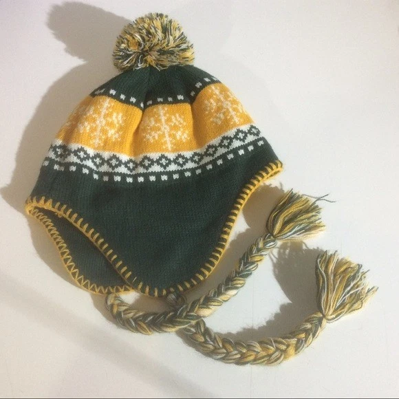 NFL Green Bay Packers Sombrero Barbilla Corbata Orejeras 47 Ropa de Equipo + Go Pack Go Banner Foto 2 de 4