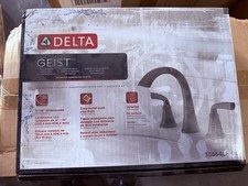 Delta 35864LF-BL Geist Two Handle Widespread Bathroom Faucet in Matte Black -NEW