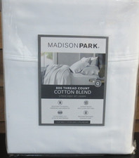 MADISON PARK 800 Thread Count Cotton Blend Sheet Set - QUEEN SIZE - WHITE
