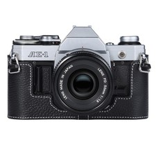 Camera Case Half for Canon ae-1 a1 AE-1P Black Genuine Leather