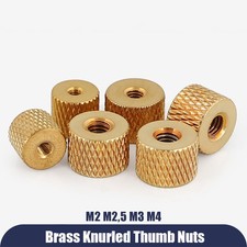 M2 M2.5 M3 M4 Brass Hand Grip Knob Nuts Round Knurled Thumb Nut Model DIY Refit