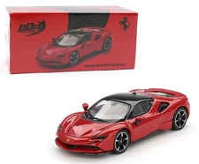 BBR Models 1:64 Ferrari SF90 Rosso Corsa Diecast Model Car BBRFER64030