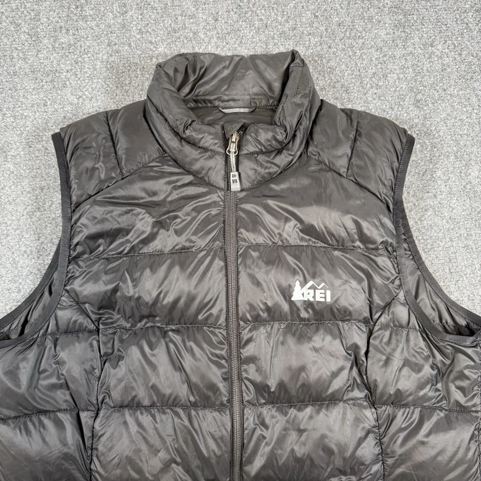 REI Co-op Stratocloud Down Vest Womens Large Black Primaloft Puffy Hiking Nylon - Image 3 of 4
