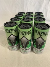 Image of Tenzing Natural Energy Drink Lime & Mint 250ml Pack of 12 Cans Free Uk Postage