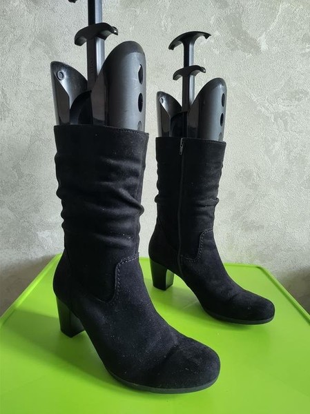 Women Gabor Ankle Boots Black Suede 39 #7SSQ
