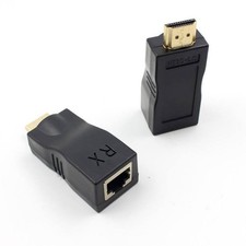 2x Exender HDMI 30m 1080P 4K Signal To RJ45 Cat 5e/6 Network Ethernet Adapter
