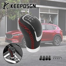 Für Mazda 5 Auto Manuell 5 Gang Manuell Schaltknauf Ersatz Leder Schwarz Rot