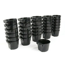 24-Pack - Black Cage Cup for Feed  Water for Poultry, Ducks, Birds, Hamsters