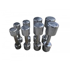 Small Home Garage Chrome Dumbbell Set Weights 3/4/6/7kg - Gym Equipment