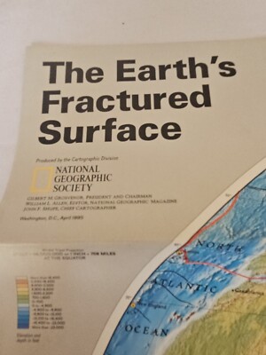 Vintage 1995 April, The Earth's Fractured Surface, National Geographic Society