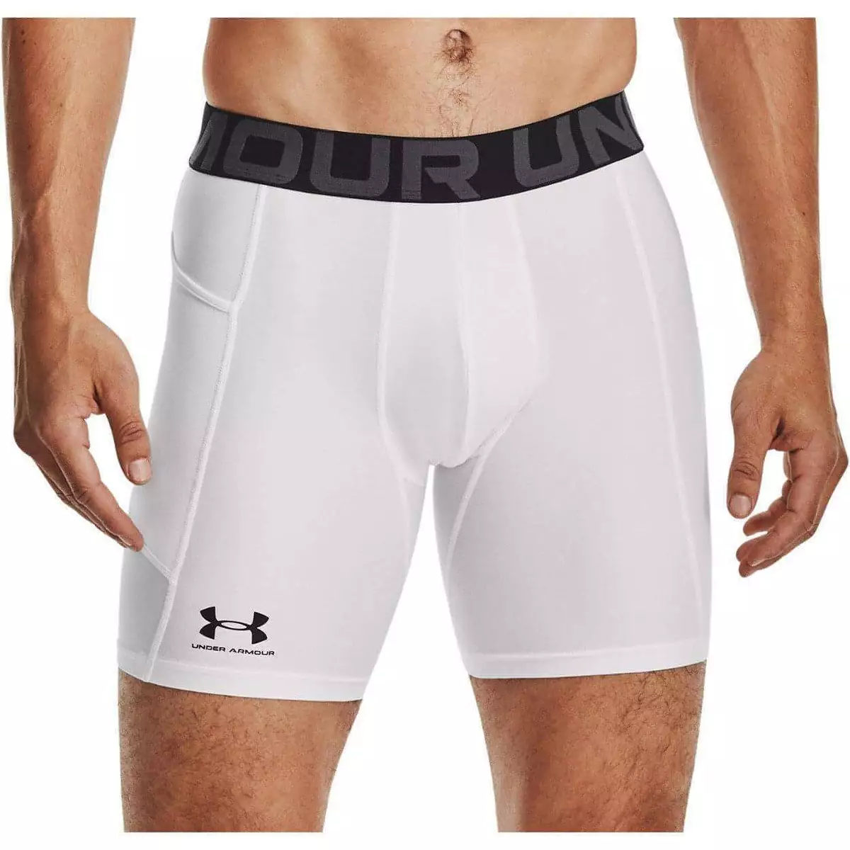 Under Armour Mens HeatGear Men Short Compression Tights - White