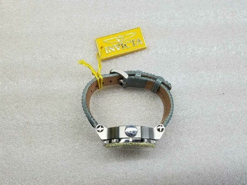 INVICTA OCEAN REEF CHRONOGRAPH DATE GRAY CALF LEATHER WOMEN'S WATCH 10724 NEW - Picture 5 of 9