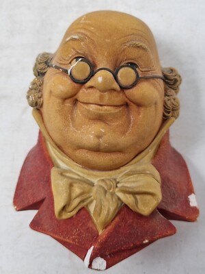 Bossons Chalkware Head Charles Dickens Collection Mr Pickwick 1964