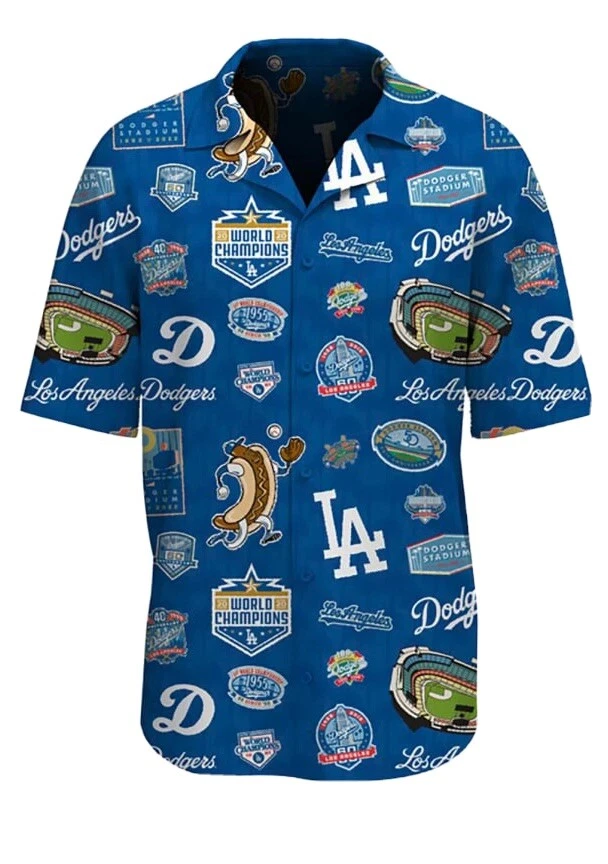 Los Angeles Dodgers Major League Baseball Coconut Pattern And Flower Print Hawaiian  Shirt For Men And Women