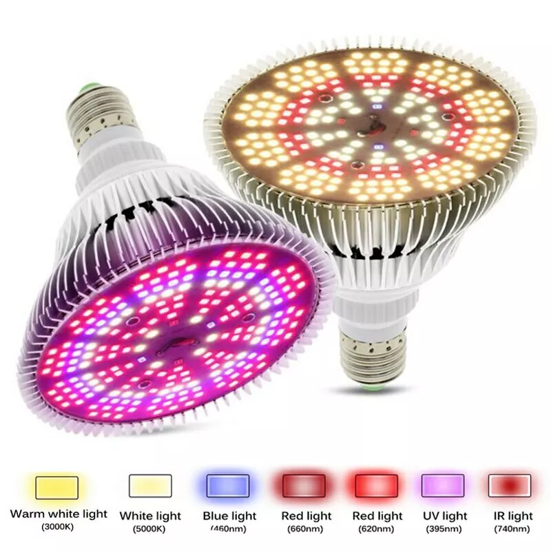 300W E27 Led Grow Light Full Spectrum Plants Lamp Light Bulb Indoor Greenhouse