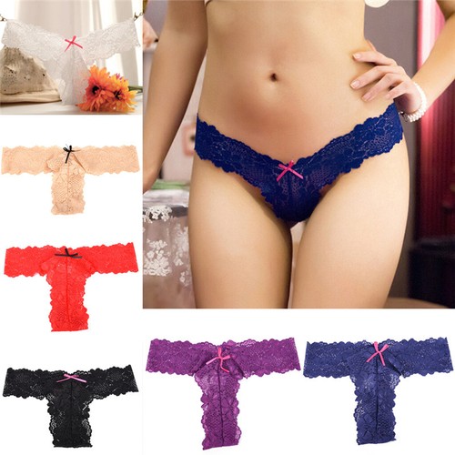 Womens-Lace-Seamless-G-string-Briefs-Panties-Thongs-Lingerie-Underwear-Knickers