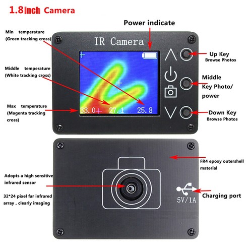 ‐40℃~300℃ USB Wärmebildkamera Infrarotkamera Thermografie Android IR Thermometer - Bild 8 von 17
