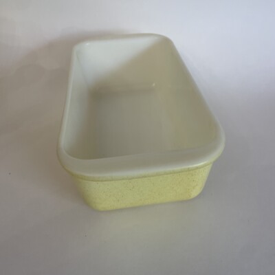 Vintage Pyrex Desert Dawn Yellow #213 Speckled Loaf Pan 1.5 Qt