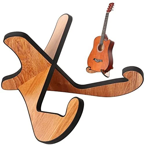 LacBec Wooden Guitar Stand Detachable Non Slip Wood Guitar Stand
