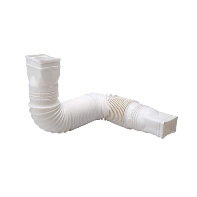 Expandable 25-55  Flex Drain Downspout Extension Rain Pipe Spout Flexible Gutter