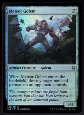 Meteor Golem 323/361 Uncommon Foil Baldur's Gate MTG NM