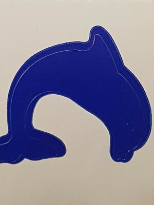 Lot of 1000 Tanning Bed Body Stickers Blue Dolphin Tattoo ROLL