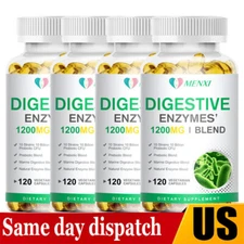 Digestive Enzymes Multi Enzymes Complex 1200MG with Probiotics CFU 120 Capsules