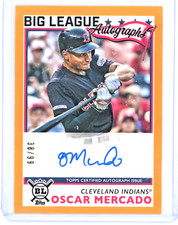 2020 Topps Big League Oscar Mercado Autograph #ed 38/99 Cleveland Indians