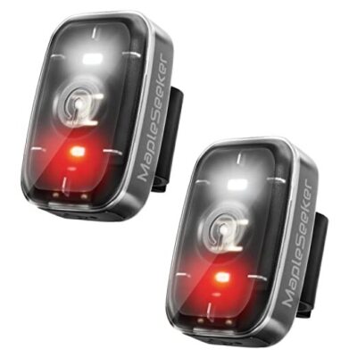LED Safety Light, Clip On Strobe/Running Lights for Runners, Bike 2-Pack Black