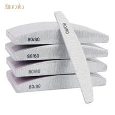 100Pcs/Pack Gray Nail File 80/80 Grit Acrylic Nail Art Double side Nails Tools