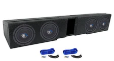 (4) Rockville 8" Subwoofers+Sub Box Enclosure For 2007- CURRENT GM Crew Cab